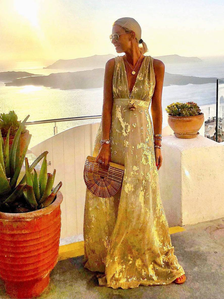 Beautiful women's sequin maxi dress, perfect as a party dress or evening gown for glamorous spring & summer fashion.