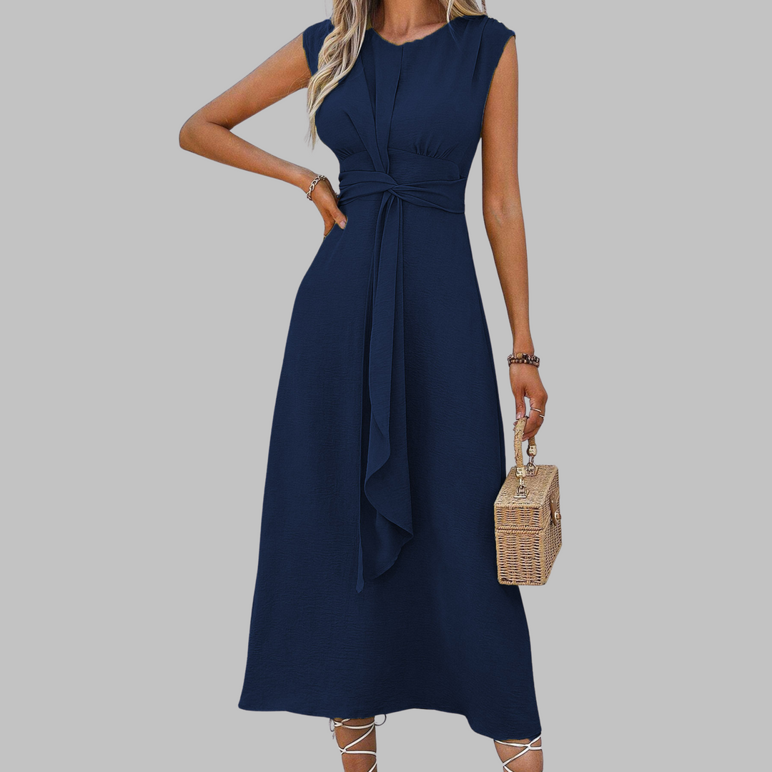 Chic women's sleeveless maxi dress, a versatile piece of ladies fashion perfect for elegant summer events.