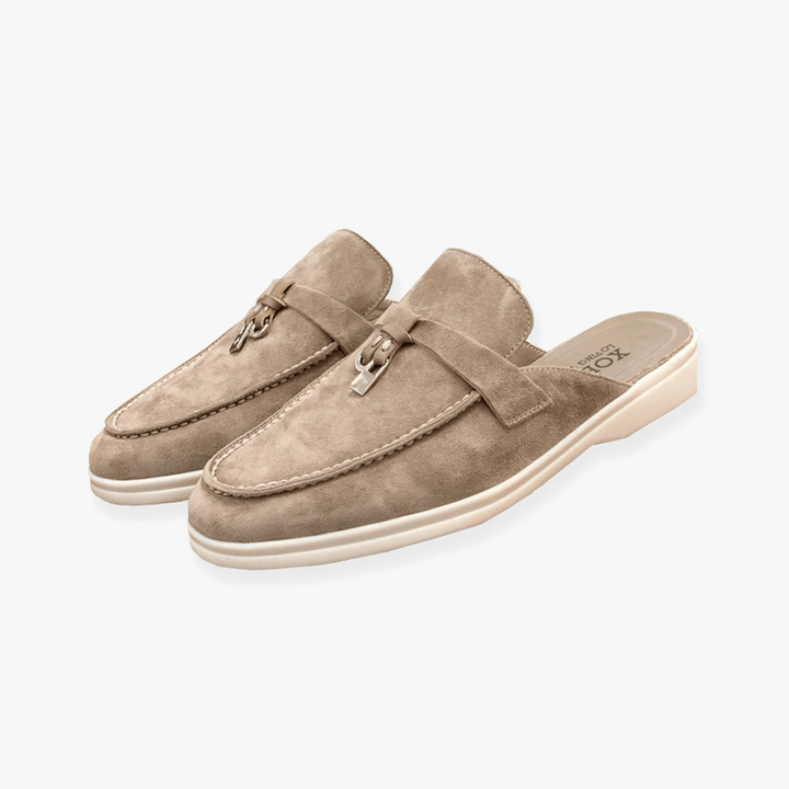 Elegant women's slip-on mule loafers. Perfect smart casual flats for comfortable daily wear and versatile style.