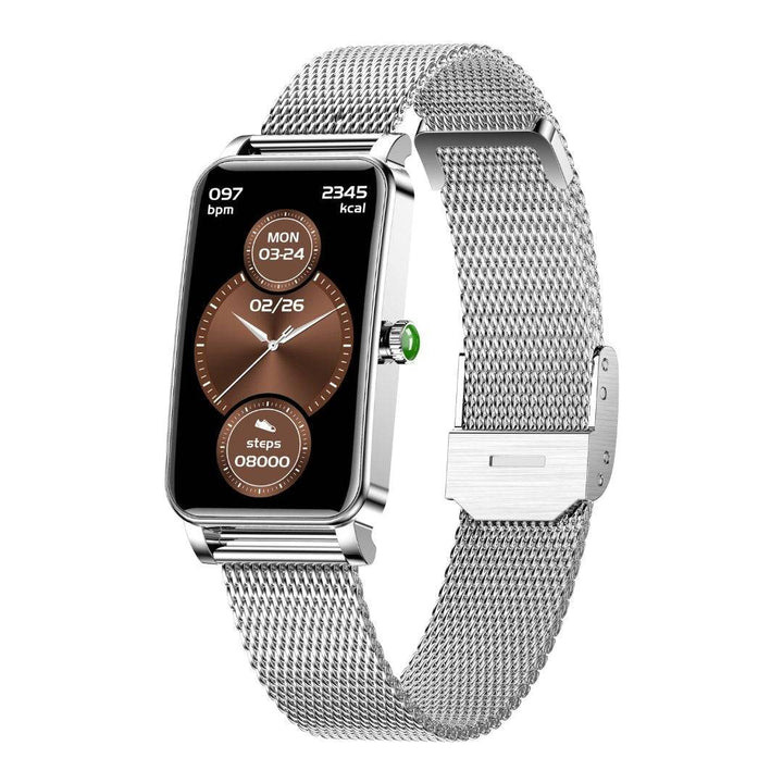 Versatile women's smartwatch: fitness tracker, health monitor & smart notifications. Rechargeable & daily wear ready.