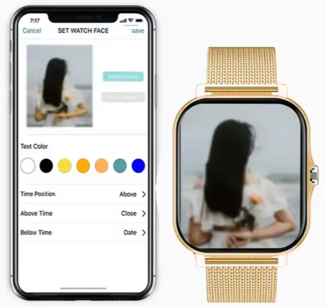 Stylish ladies' health & fitness smartwatch, activity monitor. Elegant women's digital watch with smart features.