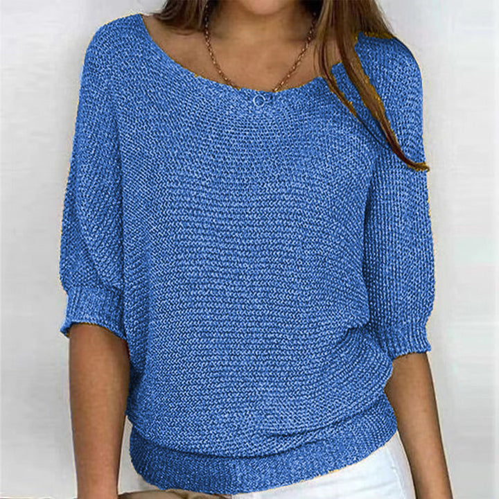 Versatile women's elegant knit sweater, ideal for autumn fashion, providing cozy comfort & style.