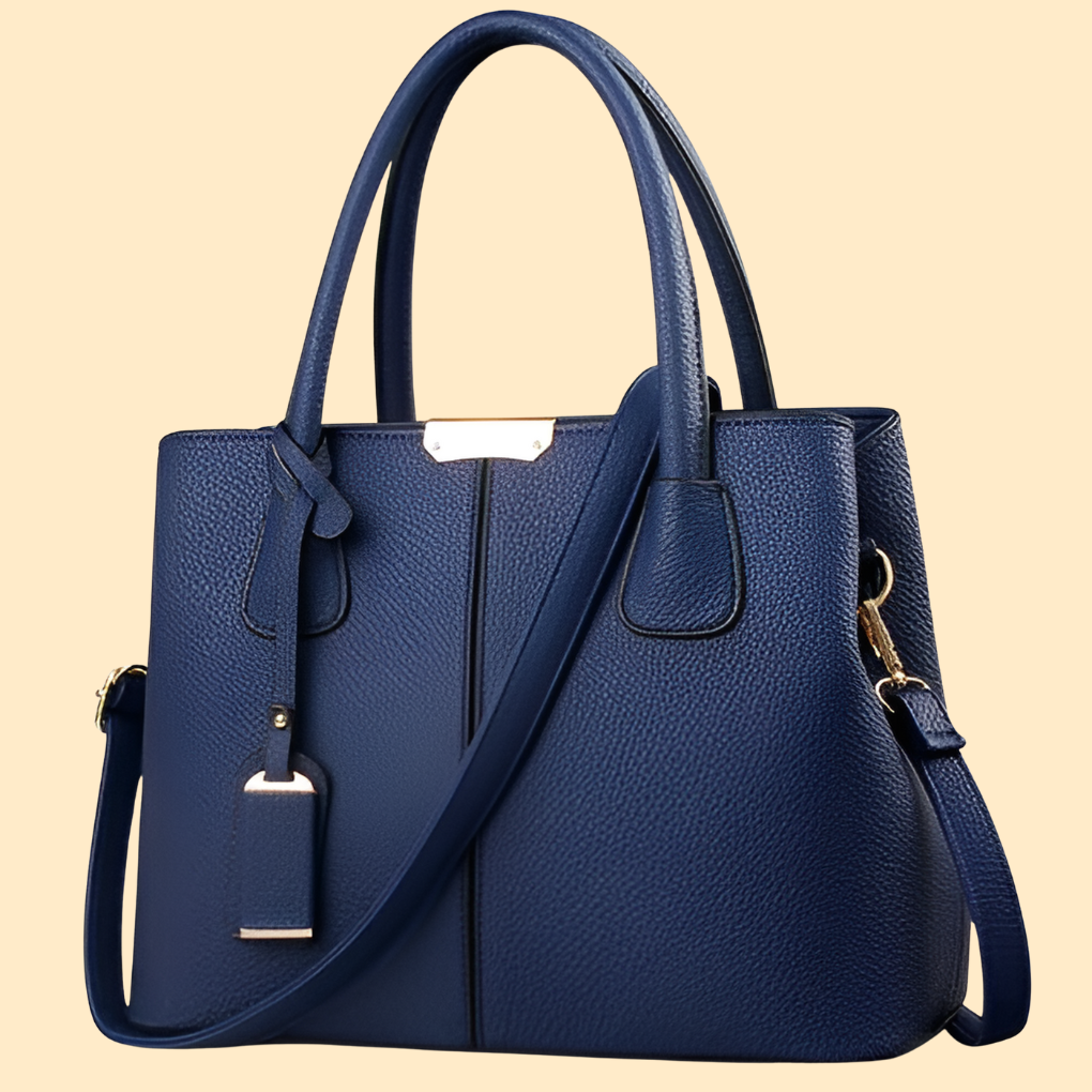 Fashionable women's elegant leather shoulder bag, a chic solid color accessory designed for modern ladies.