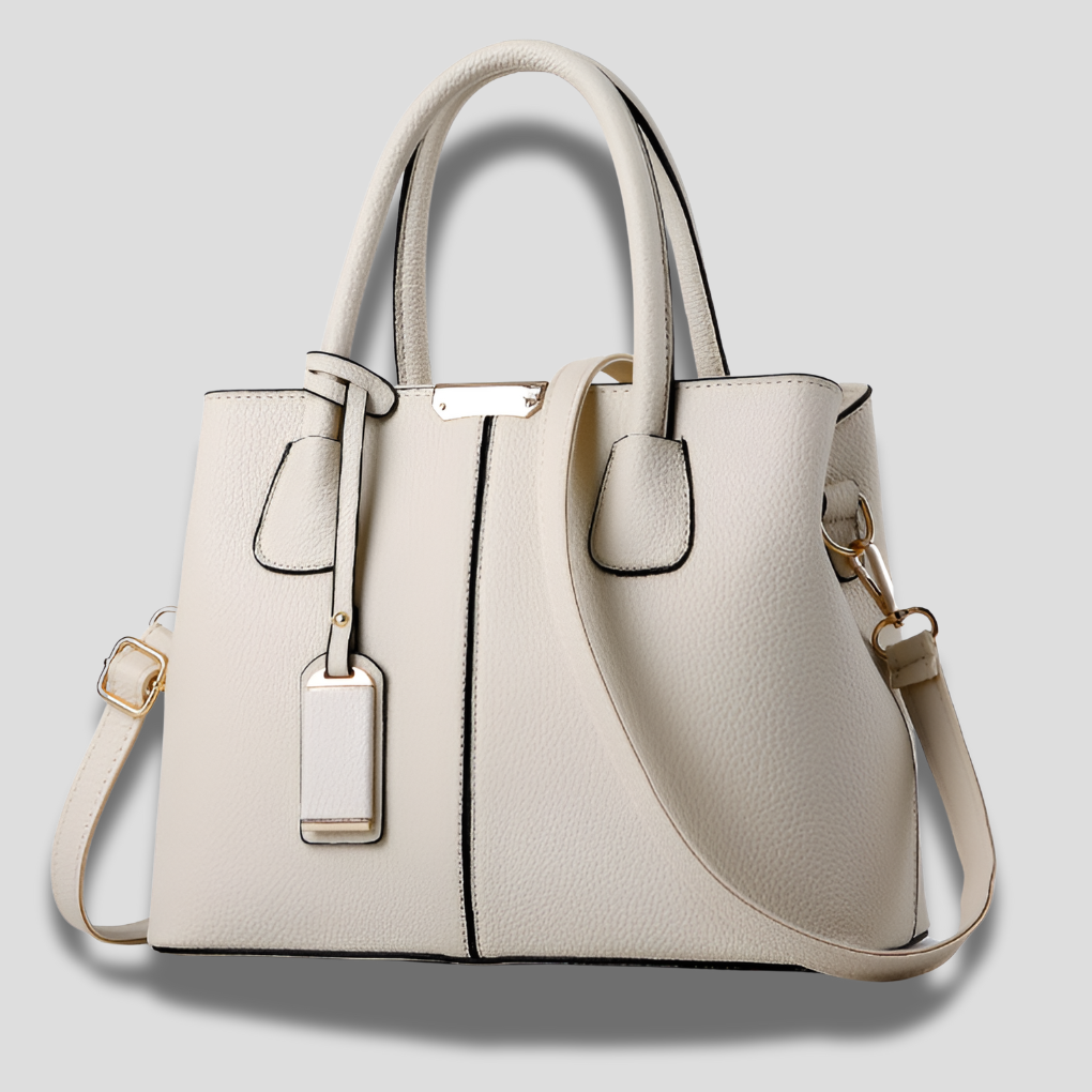 Women's elegant soft leather shoulder bag, a stylish and versatile everyday handbag in a solid color.