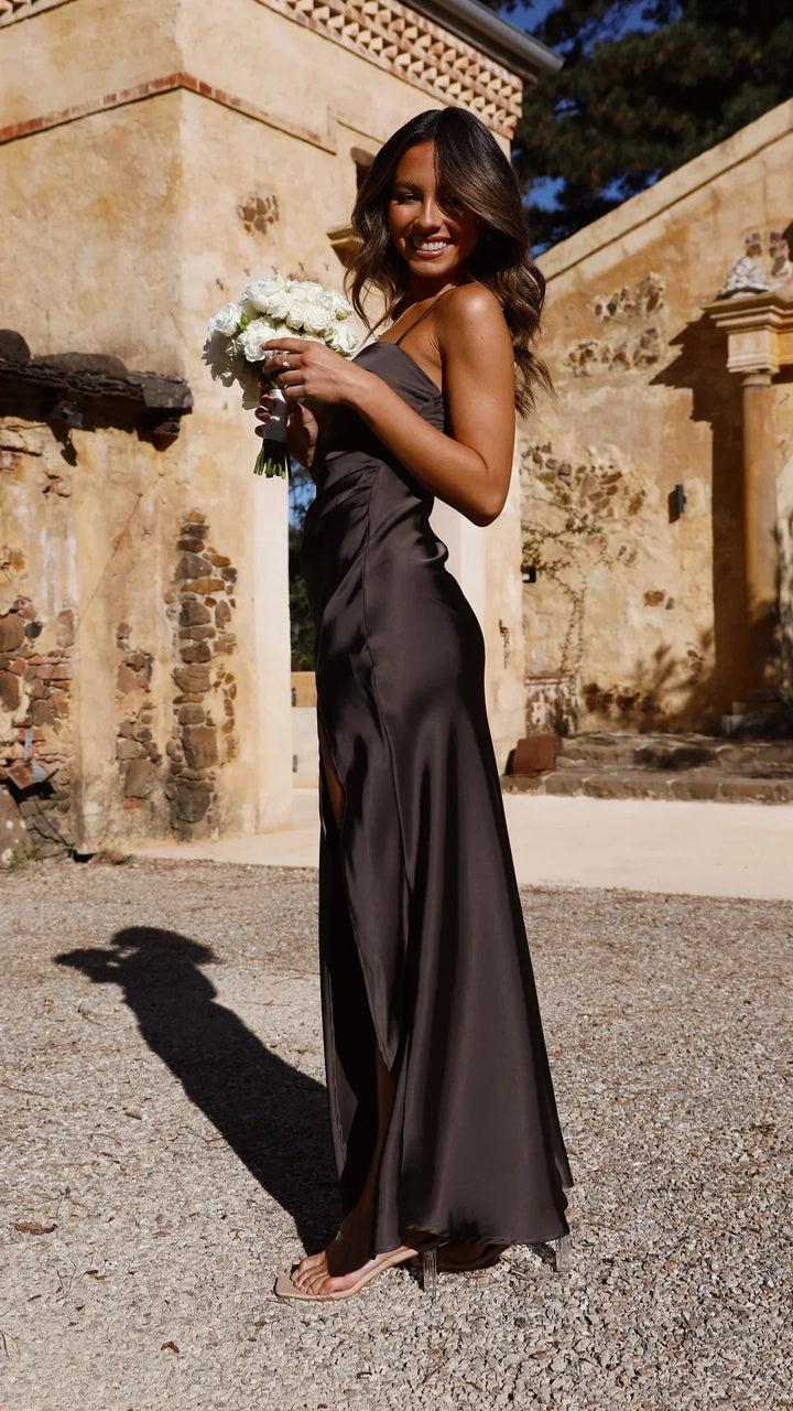 Women's classic slip maxi dress for spring and summer. Effortlessly elegant and comfortable for any occasion.