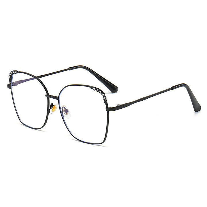Modern women's square sunglasses. Elegant design, sparkling accents, and essential UV protection.