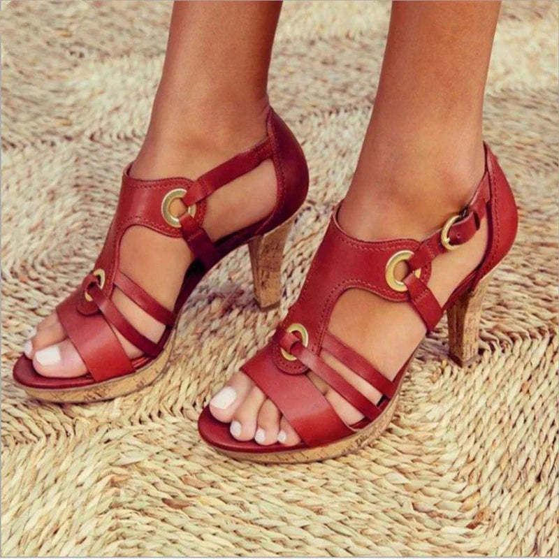 Elegant women's strap heels, perfect for evening wear, party, or formal events. Classic fashion footwear.