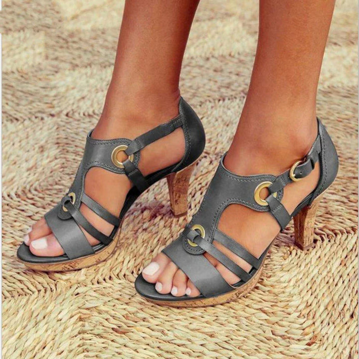 Stylish women's elegant strap heels for a confident look. Perfect classic footwear for parties, evening, and formal wear.