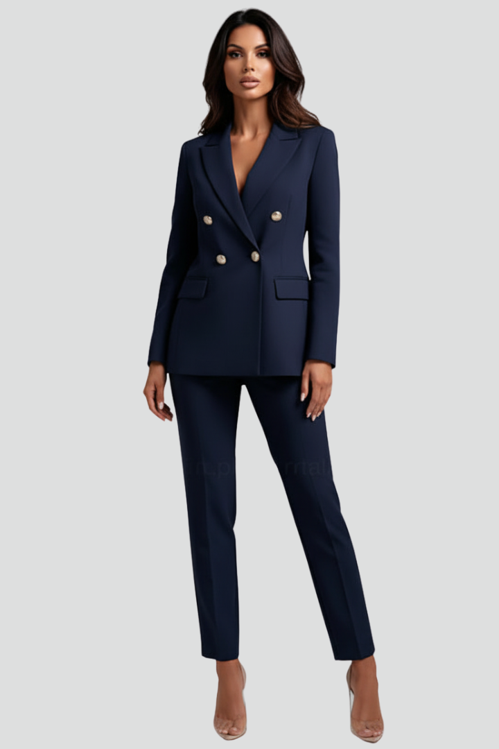 Professional women's tailored suit set, designed for comfort and style in business and formal settings.