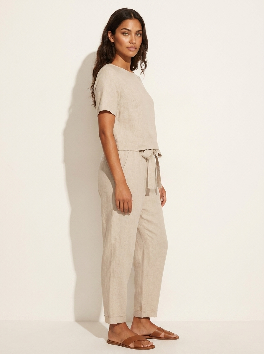 Versatile women's two-piece spring set, ideal for holidays and casual elegant wear.