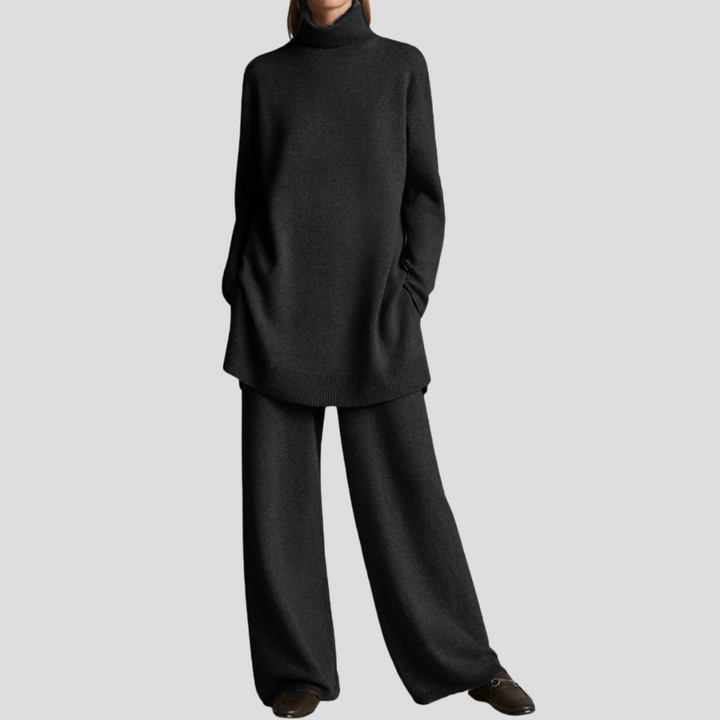 Elegant women's two-piece coordinated set in a chic color, perfect for versatile fashion and stylish wear.