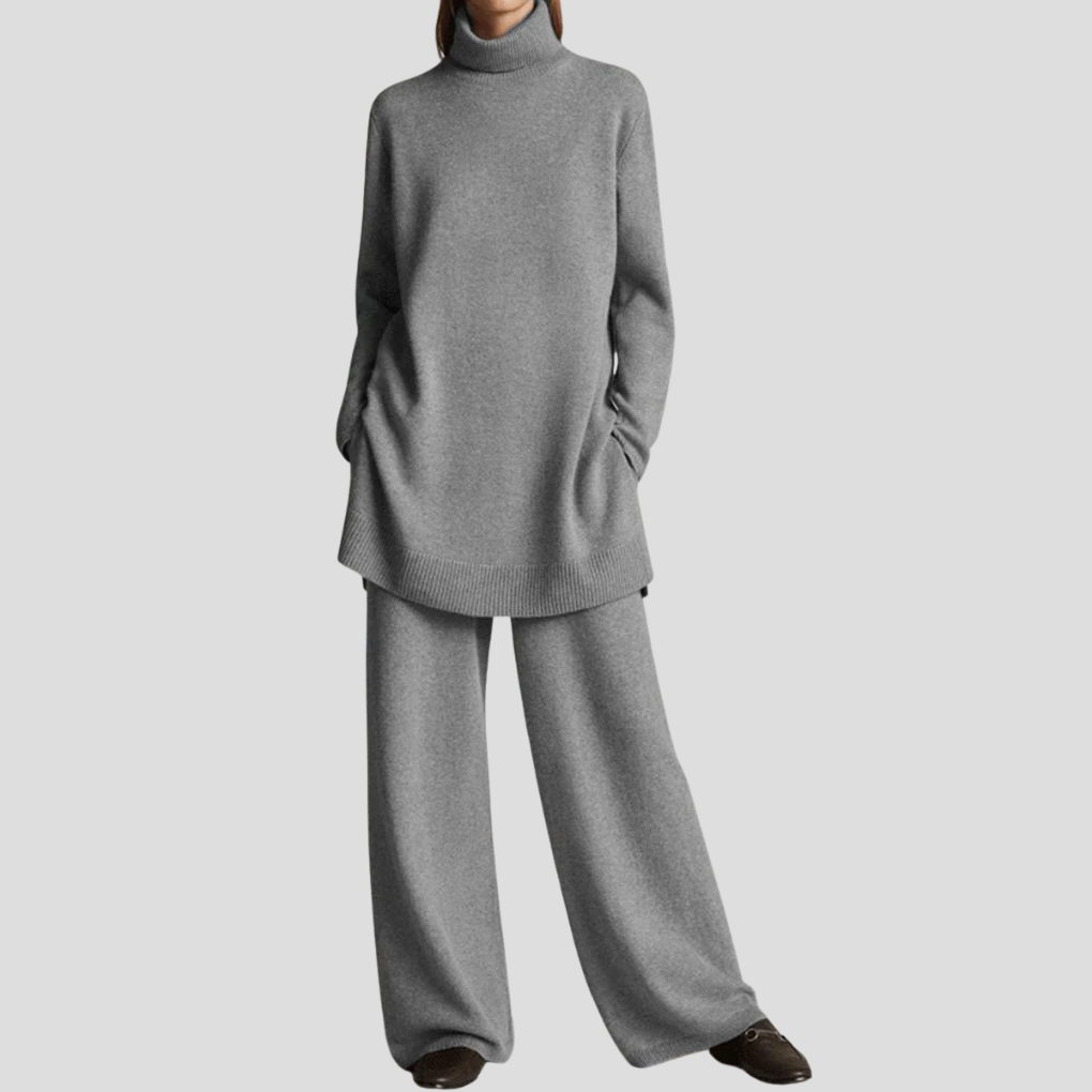 Versatile women's fashion ensemble: an elegant two-piece set, ideal for various occasions. Coordinated matching outfit.