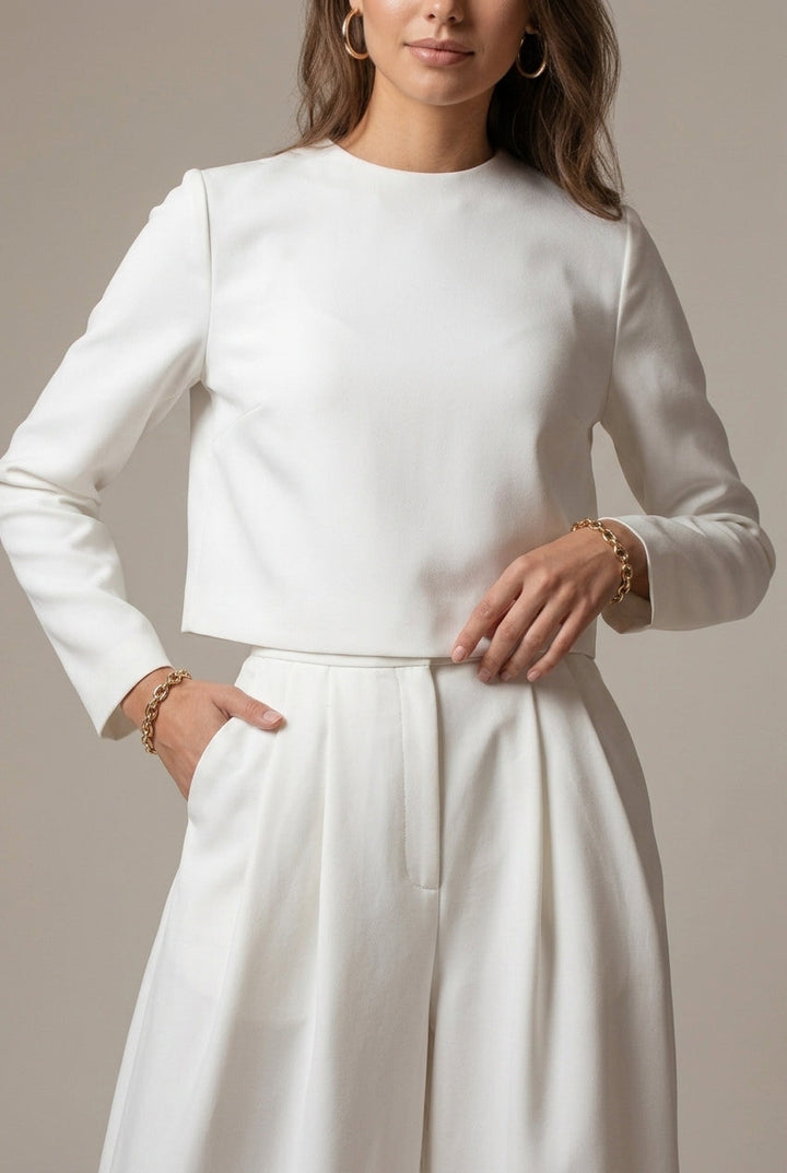 Comfortable women's two-piece wide-leg palazzo set, a casual yet stylish co-ord outfit for everyday wear.