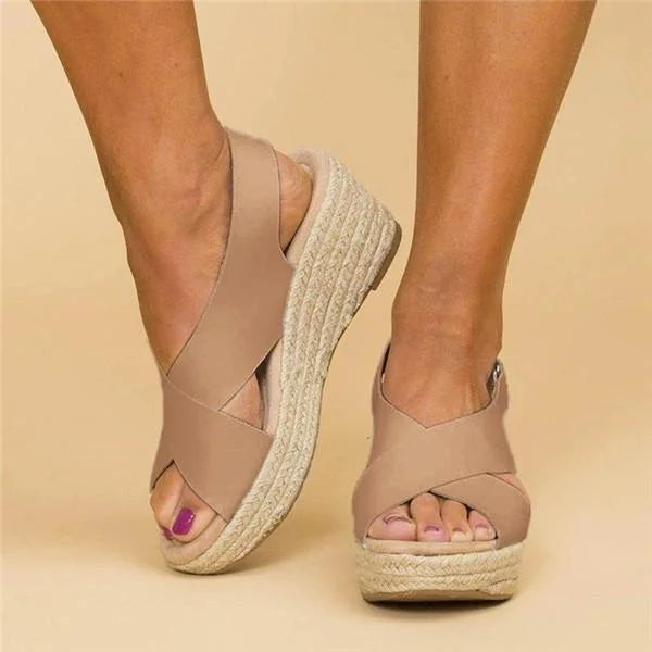Lightweight and breathable women's summer wedge sandals, offering both elegance and all-day comfort.