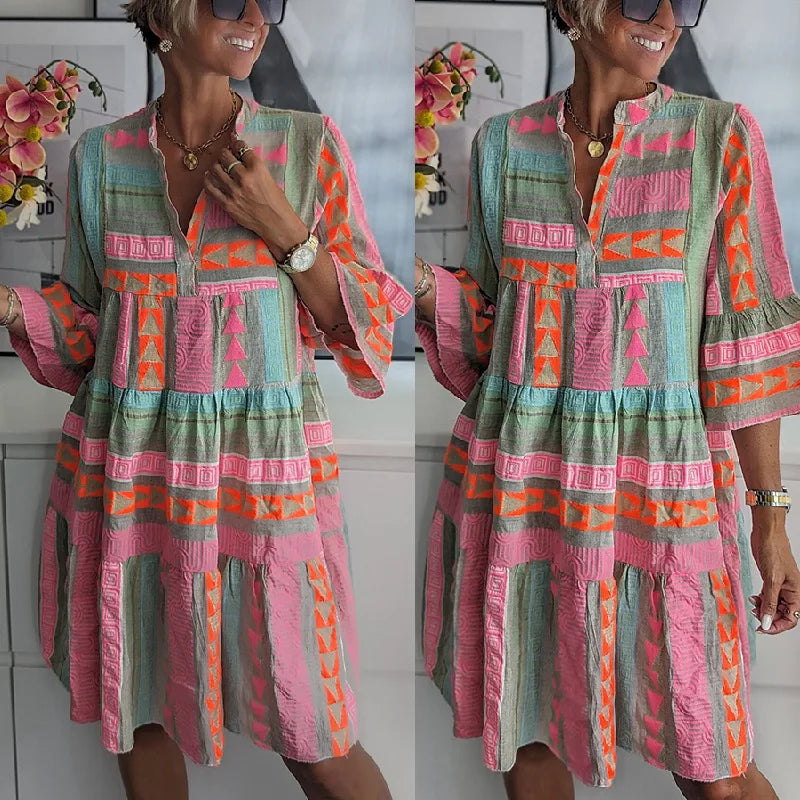 Chic women's white maxi dress with elegant ruffles, a versatile A-line design for spring parties & casual wear.