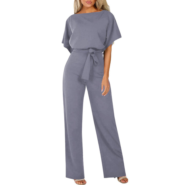 Chic women's wide-leg jumpsuit. Versatile day-to-night style, comfortable for all seasons.
