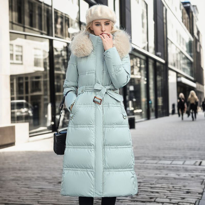Luxurious & warm women's winter coat, designed for elegant outerwear with a cozy feel and tailored fit.