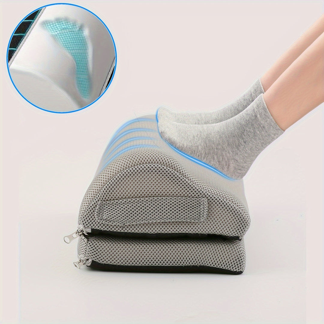 ErgoFoam ergonomic memory foam footrest for office and home, providing ultimate comfort & posture support.