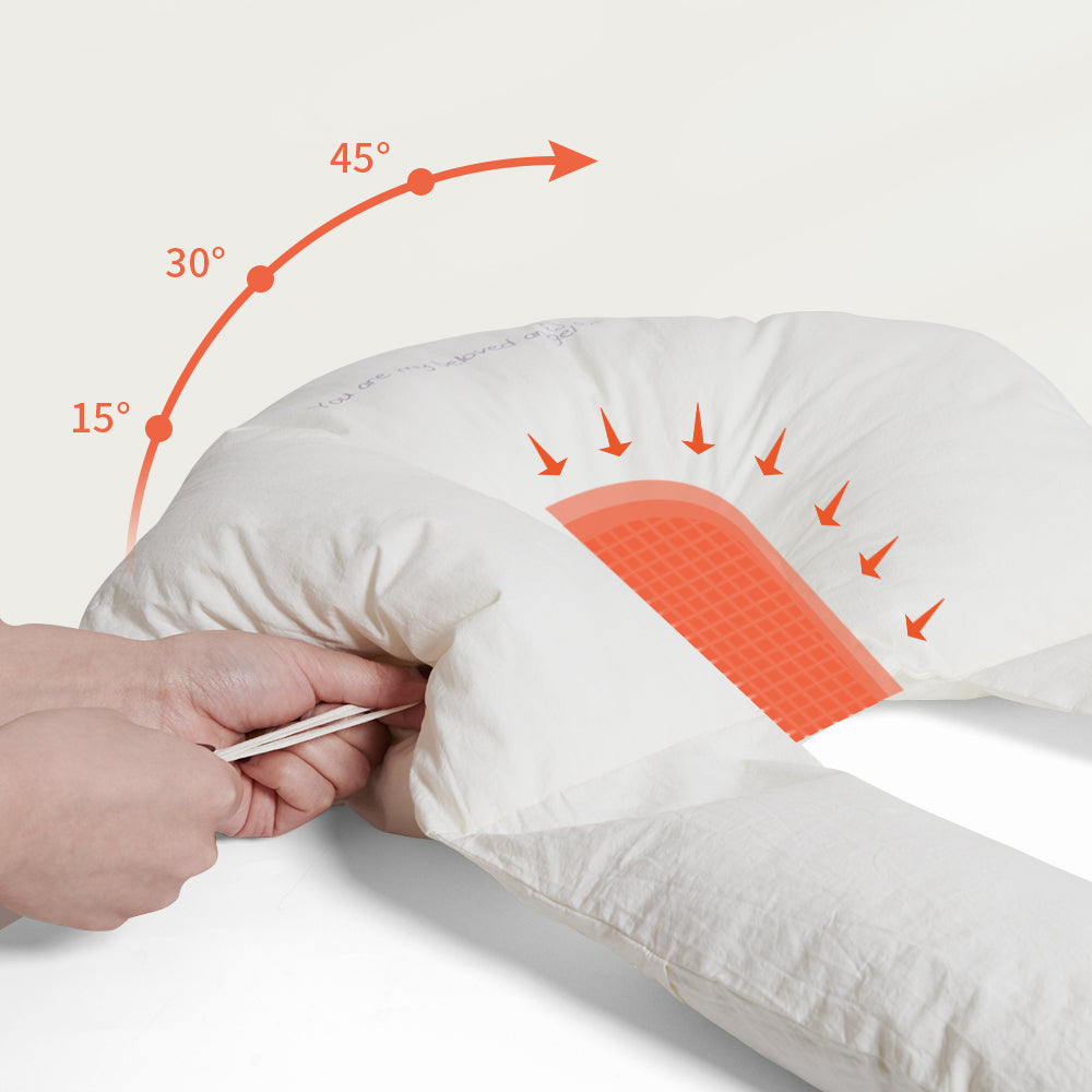 Premium ergonomic baby sleep support cushion with antibacterial properties. Ensures comfort & safe sleep for infants.