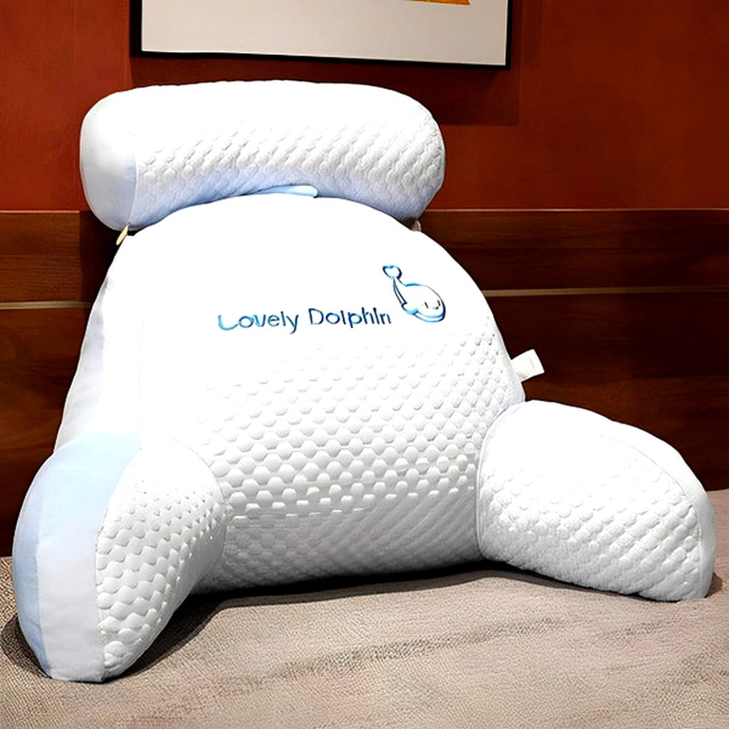 Ergonomic back support cushion for improved posture, lumbar pain relief, and comfortable seating in office or home.