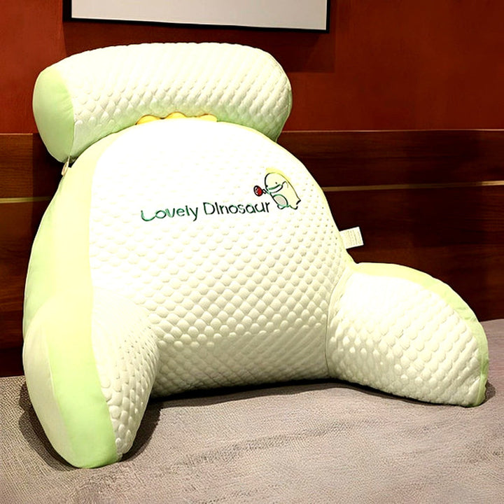 Comfortable posture cushion, ergonomic back support for extended sitting, great for office, car, or reading.