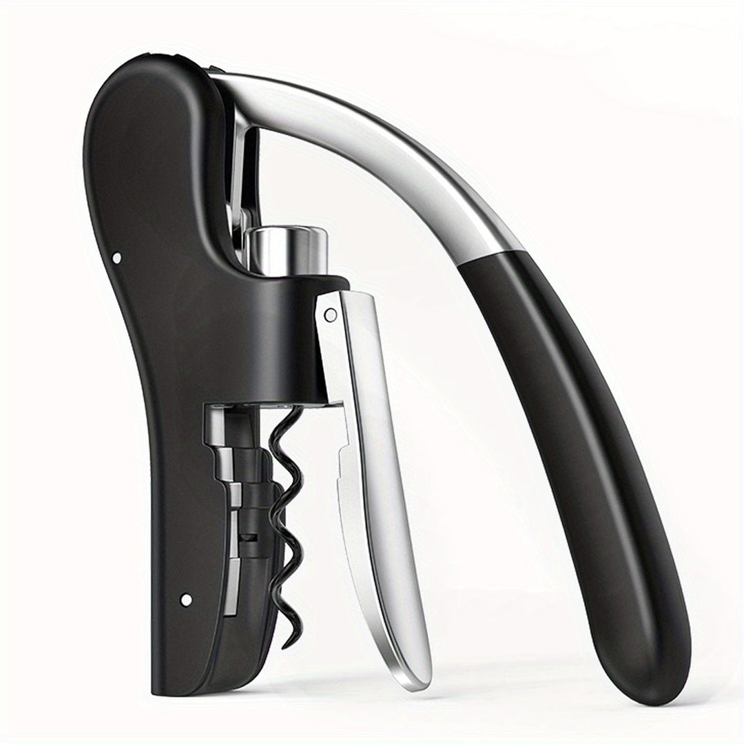 Modern ergonomic wine corkscrew. Stylish & functional wine accessory, perfect kitchen gadget for any bar or home.
