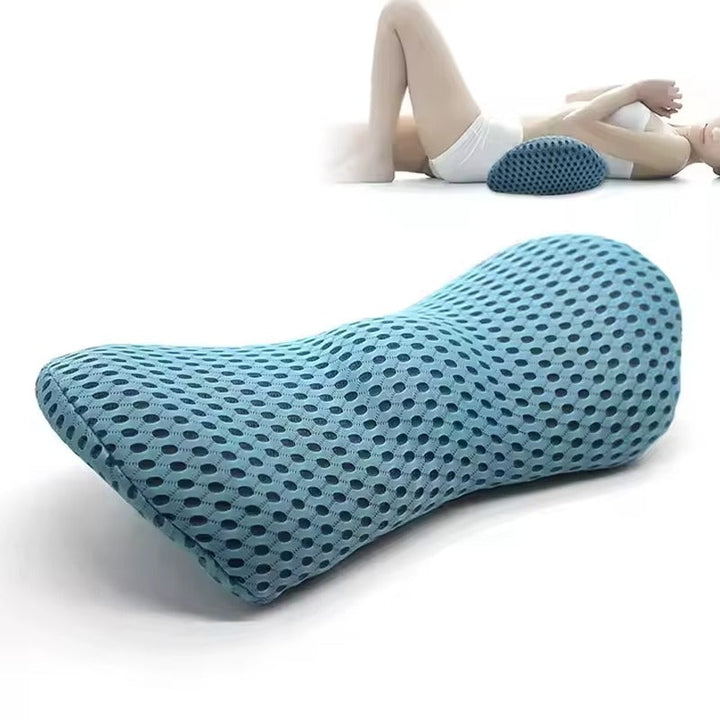 Ergonomic lumbar support cushion for back pain relief. Ideal for office chairs & car seats.