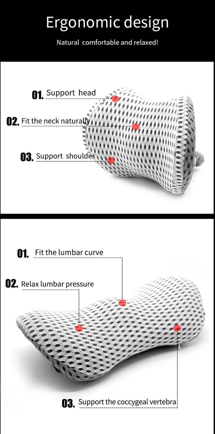 Ergonomic posture corrector cushion for lower back support. Promotes wellness & comfort.