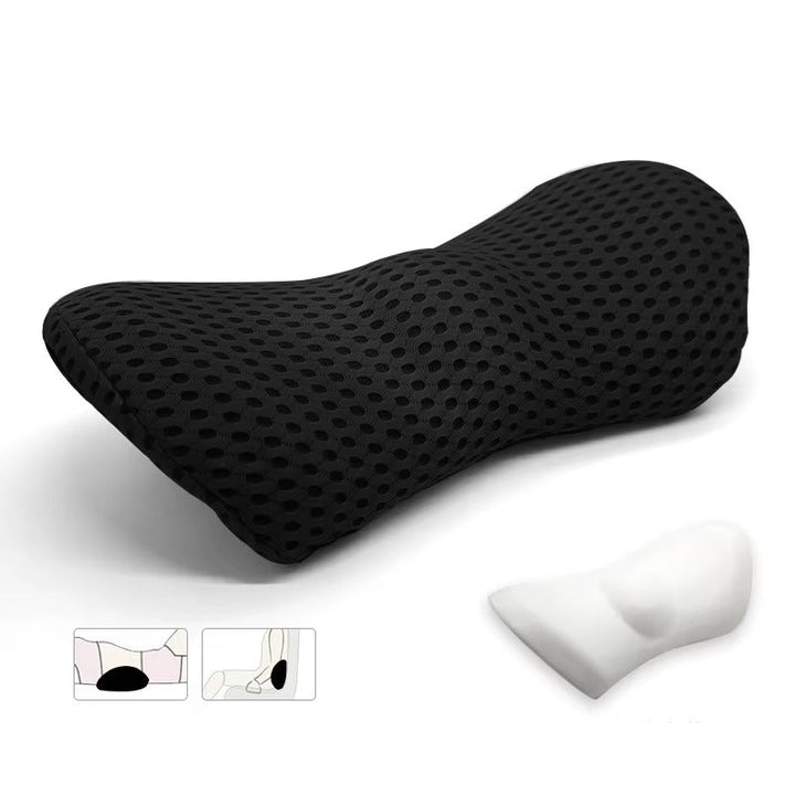 Relieve back pain with this ergonomic lumbar support cushion. Essential for daily comfort.