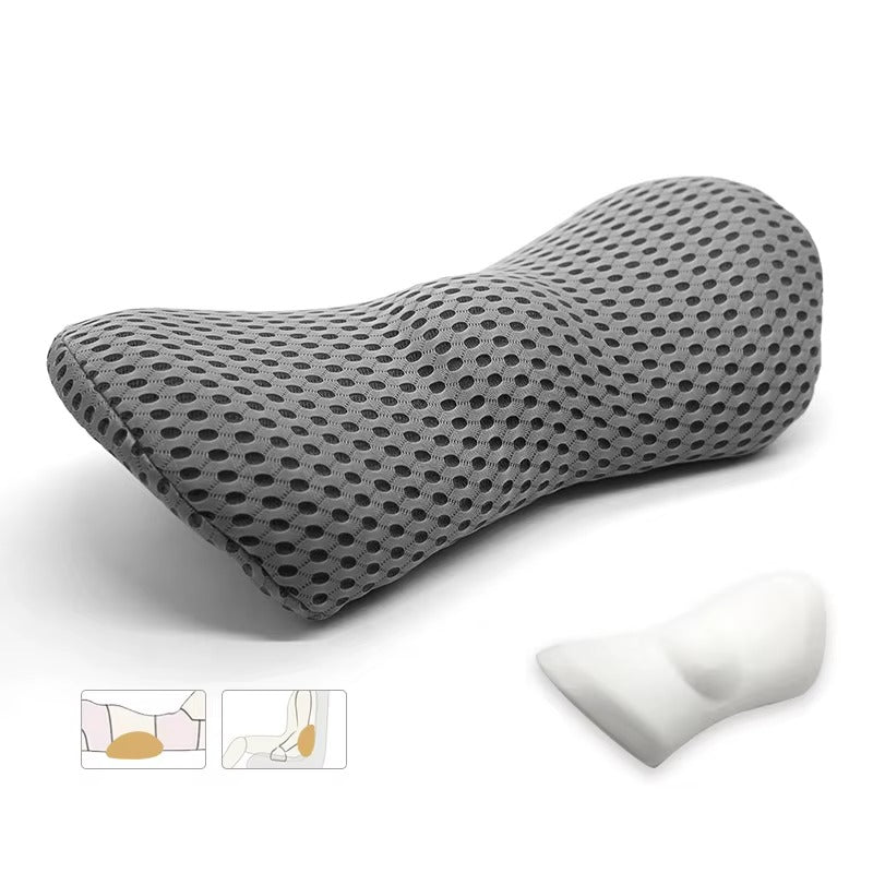 Versatile ergonomic lumbar cushion for home, office, & car. Supports posture & back health.