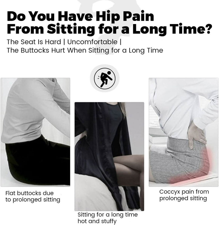 Premium ergonomic seat cushion with cut-out design for tailbone pain relief and daily comfort.