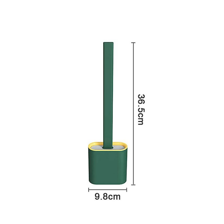 Modern flexible silicone toilet brush & holder for hygienic, deep toilet cleaning. Efficient bathroom accessory.