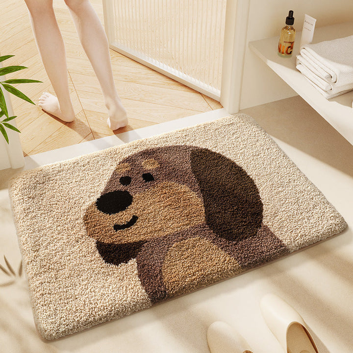 Unisex cute cat bath mat, plush and comfortable, adds playful animal touch to any home bathroom.