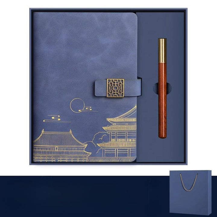 Insulated Forbidden City bottle, part of a unique luxury gift set, perfect for stylish drinkware & travel.