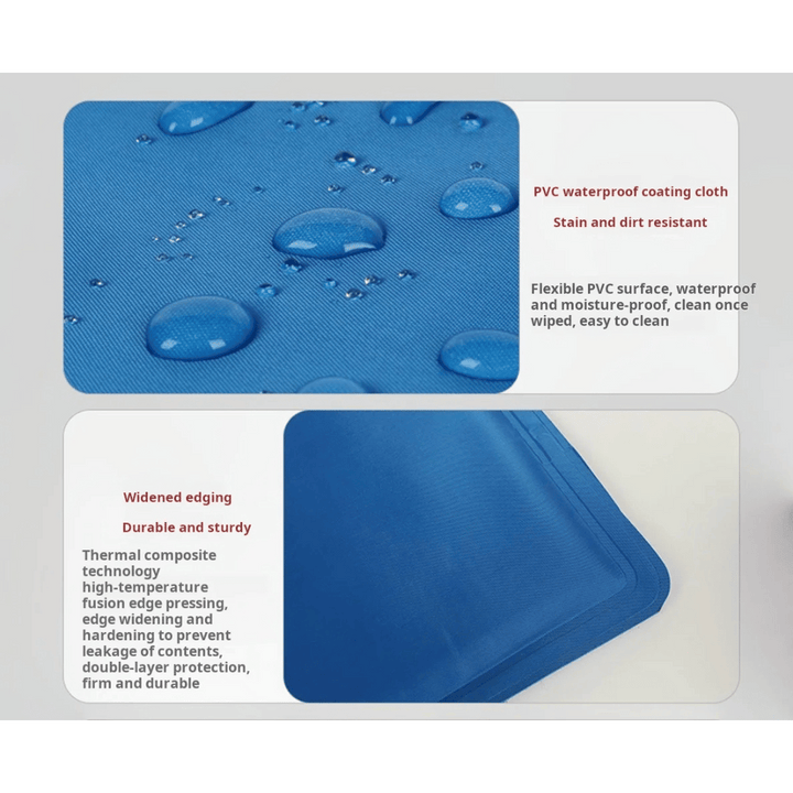 Durable gel cooling mat for dogs, providing long-lasting summer comfort & heat relief for pets.