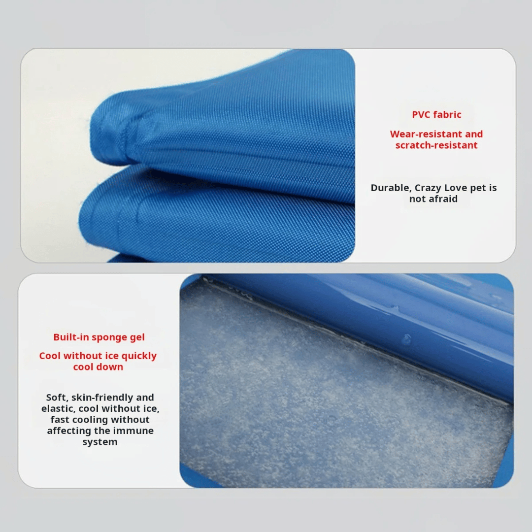 Cool pet pad for dog's well-being. Gel mat ensures optimal summer comfort & heat relief.