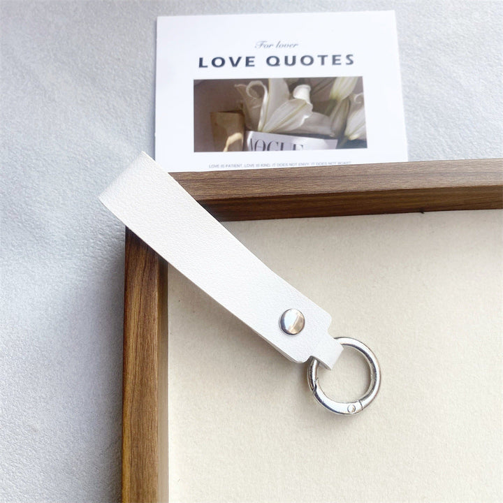 Stylish genuine leather keyring. Ideal for keys, bag charm, or minimalist everyday carry accessory.