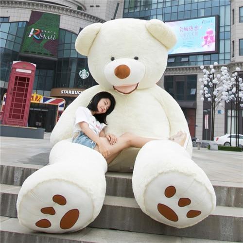 Large plush teddy bear, giant stuffed animal. Perfect soft toy for kids' room decor or a cuddly companion, unisex gift.