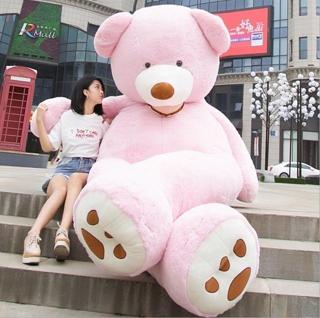 Massive brown giant teddy bear. Huge soft plush stuffed animal for kids, home decor, and cuddly hugs. Unisex present.