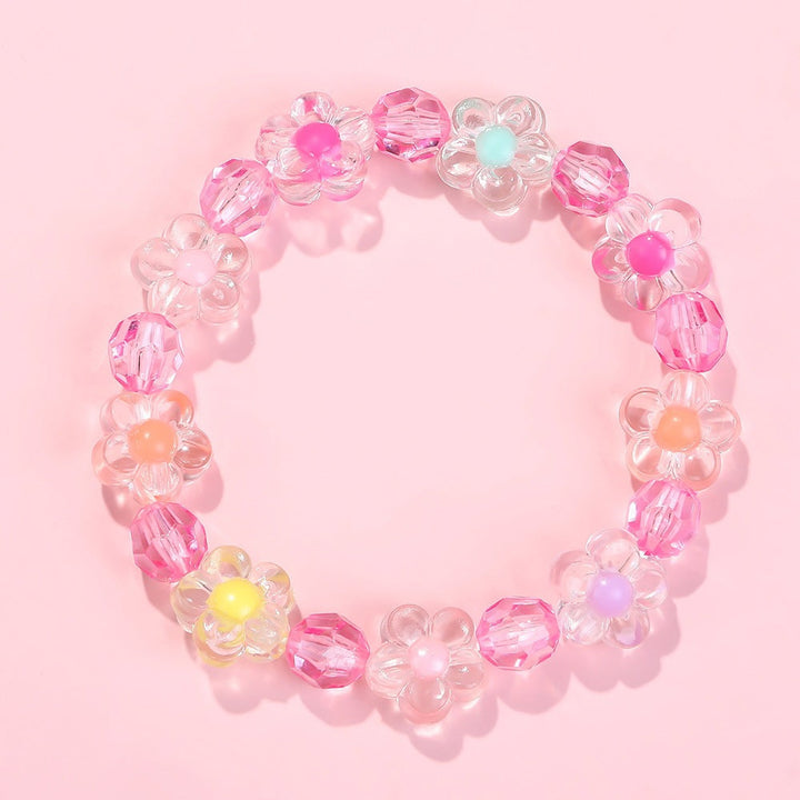 Unique beaded floral friendship bracelet with vibrant colors, a charming gift for her.