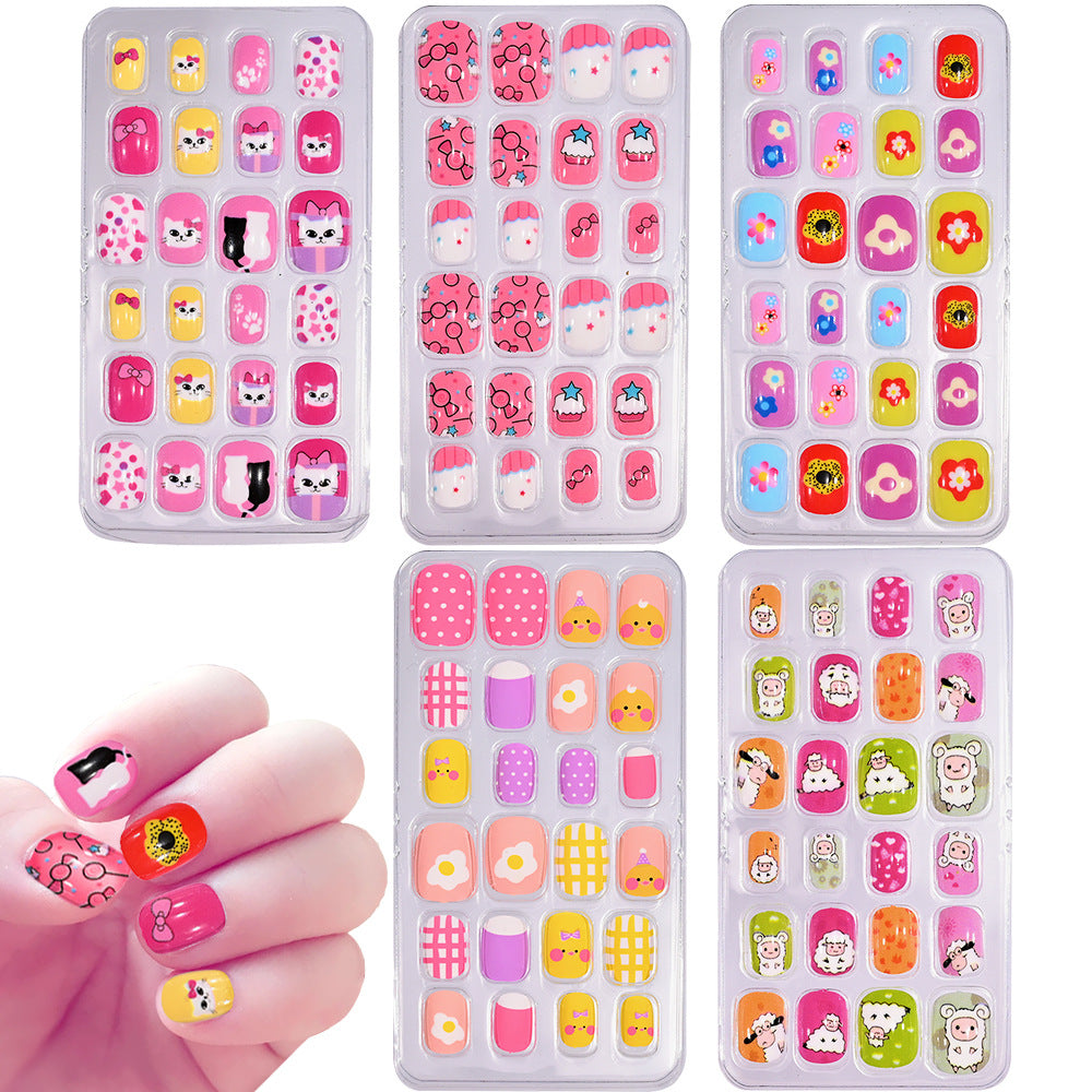 Creative cartoon nail decals, designed for girls' expressive and colorful nails.
