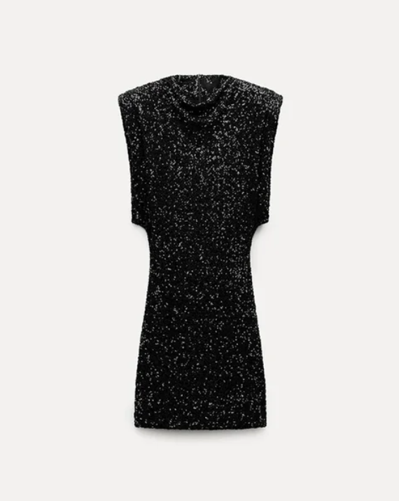 Sparkling sequin mini dress for women, a stylish cocktail or party dress perfect for evening glamour.
