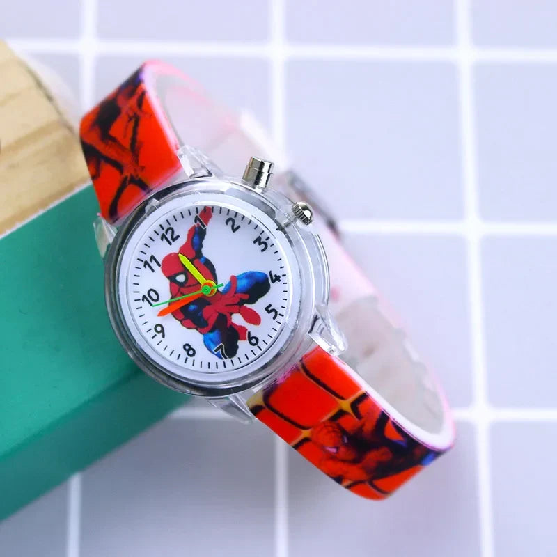 Frozen themed glow-in-the-dark girls watch, featuring popular characters on the dial. A fun time learning gift.