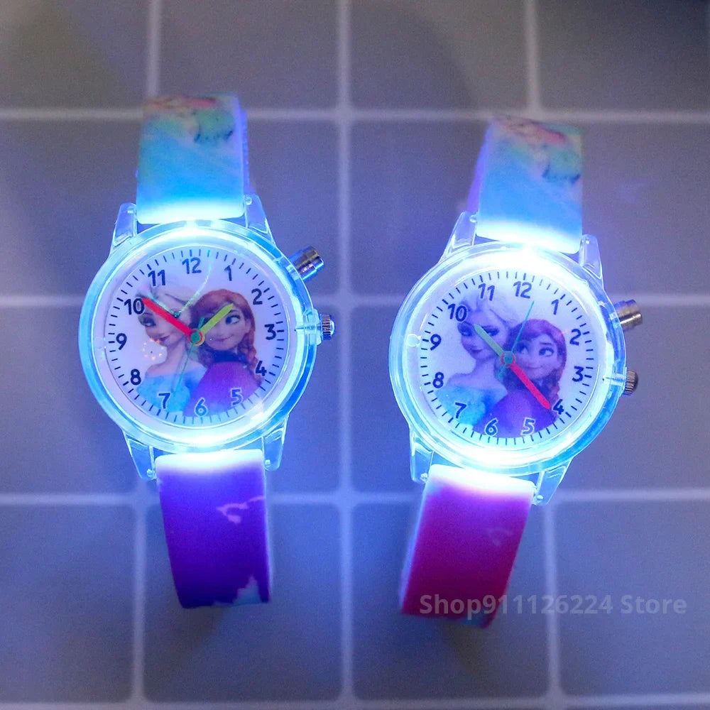 Colorful cartoon character watch for children. Durable silicone band, ideal for boys and girls.
