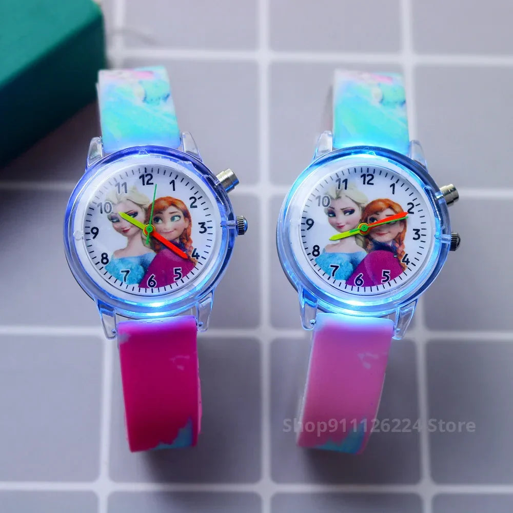 Spider-Man kids watch for boys with glow-in-the-dark dial & comfy silicone strap. Cool character time-teller.