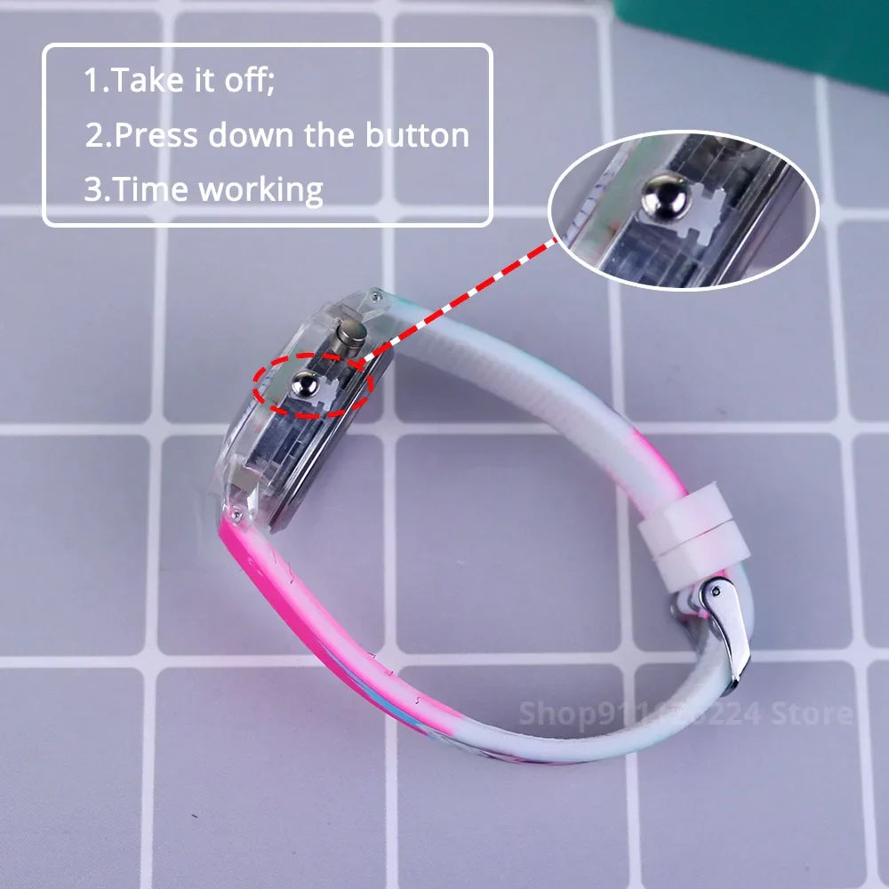 Frozen girls watch, glow-in-the-dark feature & durable silicone band. Magical character watch for time learning.