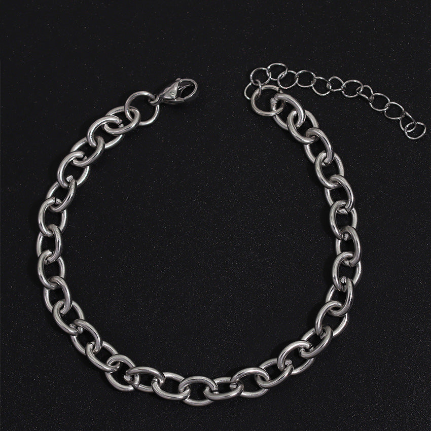 Stylish gold chunky link bracelet for women, perfect as a fashion statement.