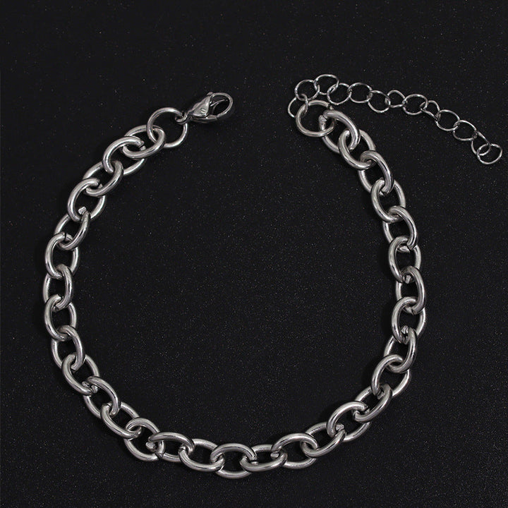 Stylish gold chunky link bracelet for women, perfect as a fashion statement.
