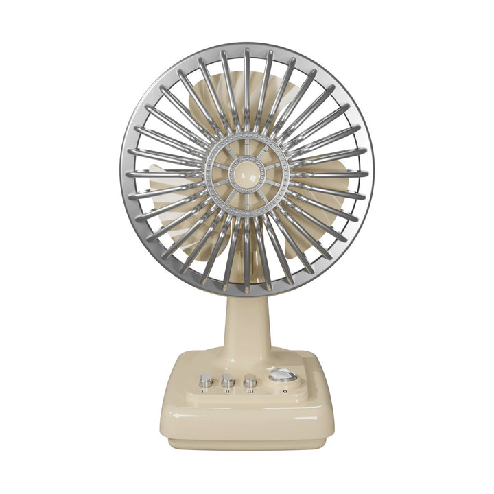 Personal retro desk fan, perfect small table fan for focused cooling airflow in any room or workspace.