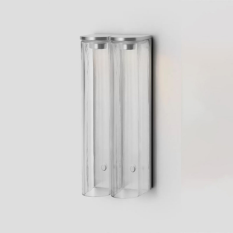 Greymi LED wall light. Modern lighting, hand-blown glass. Suitable for bathroom or hallway.